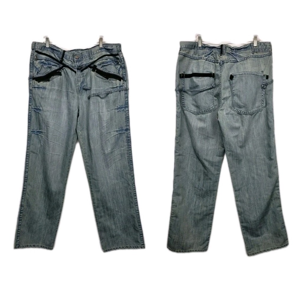 VTG Marithe Francois Girbaud Jeans Sz 40 Baggy Wide Y2K Denim Skater Grunge 3165